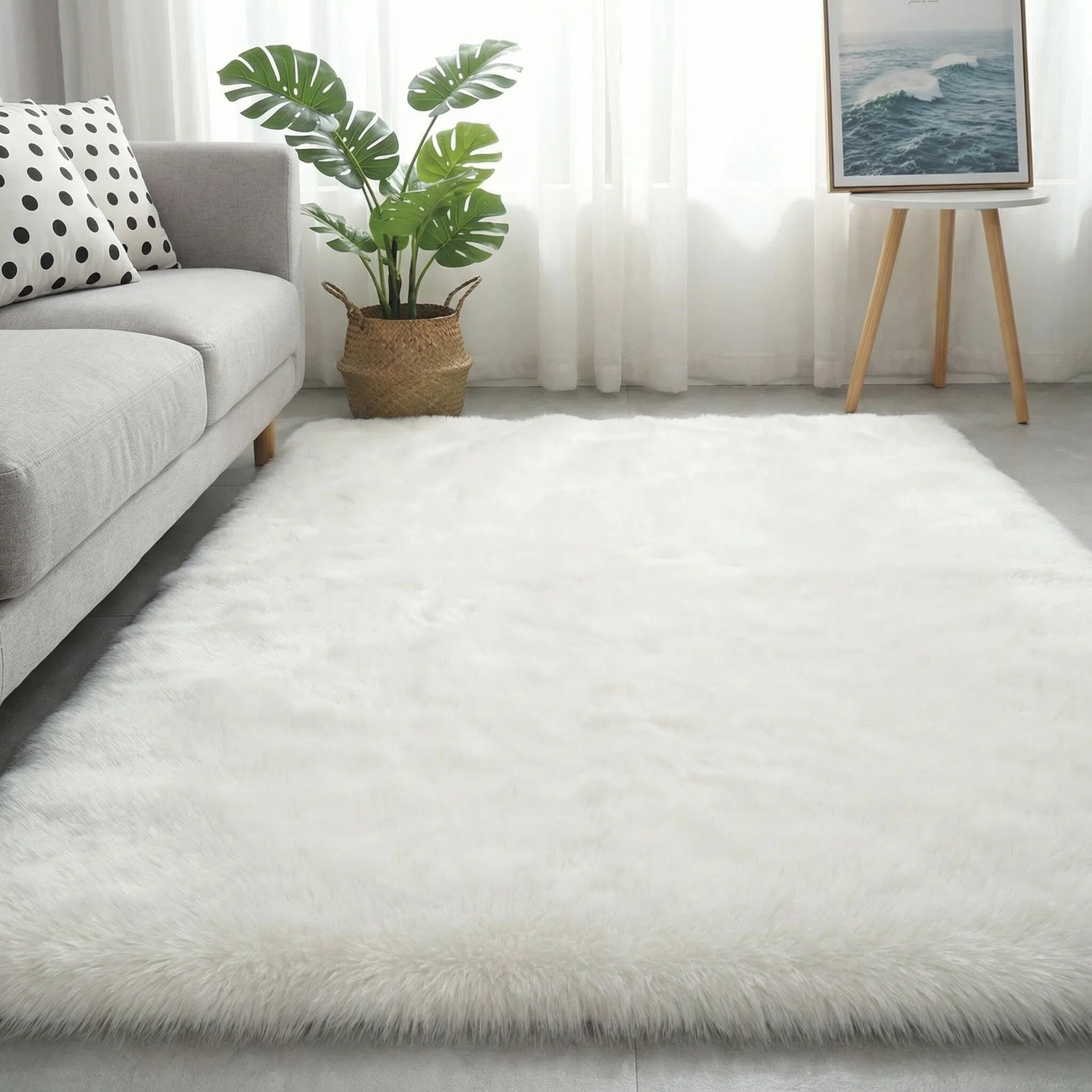 Faux Rabbit Fur Soft Plush Rug