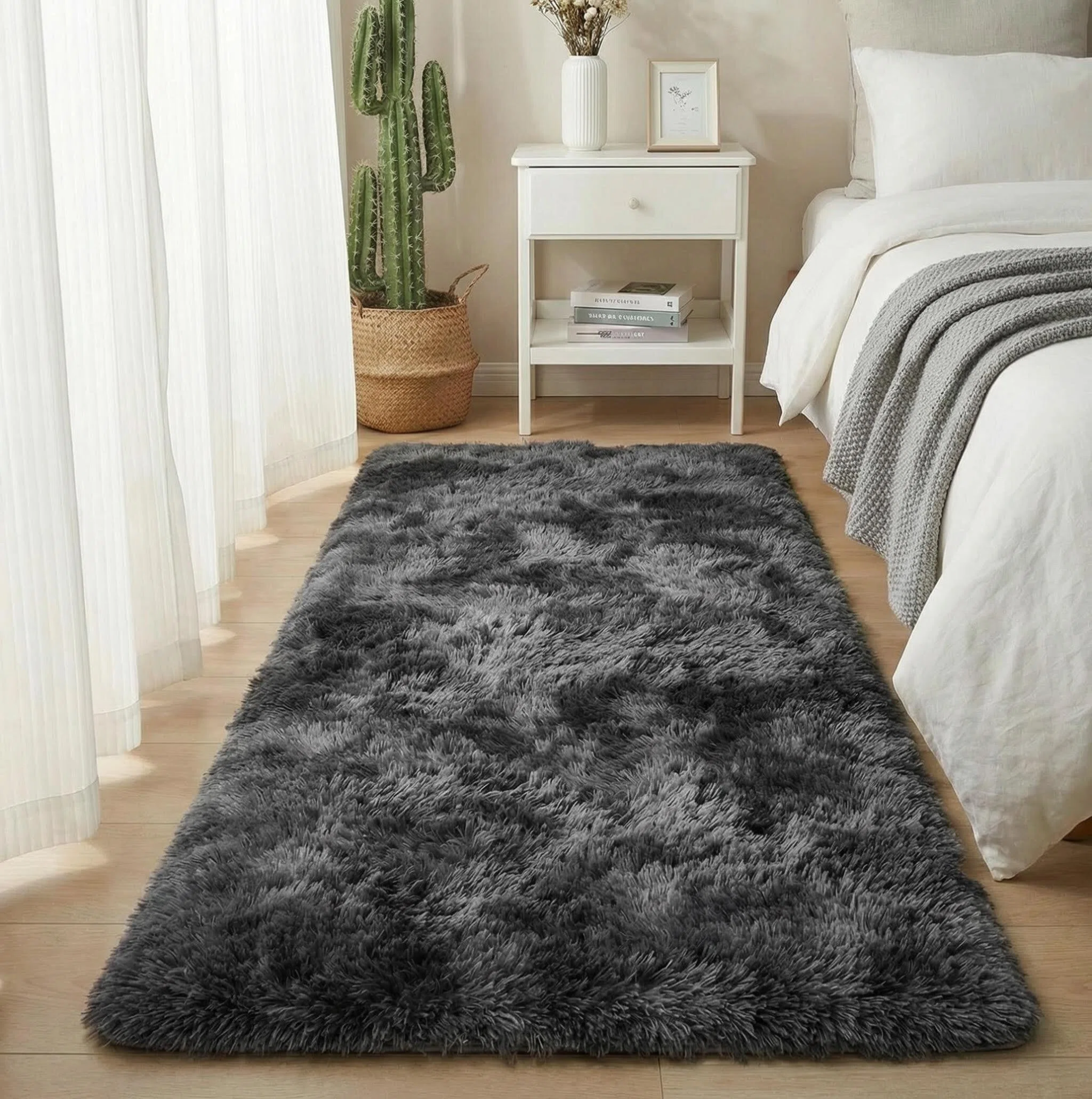 Nordic Style Tie-Dye Long Plush Rug